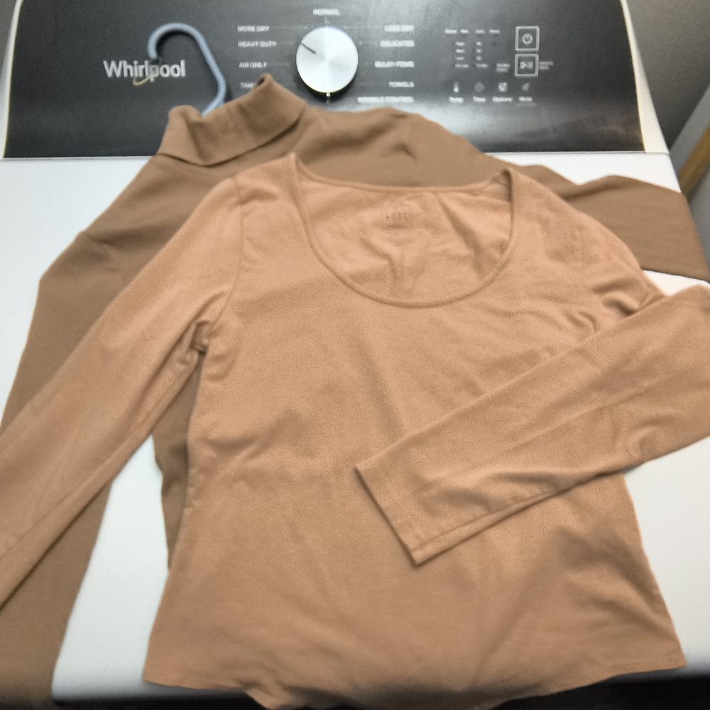 Elegant Tan Long Sleeve Bodysuit